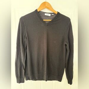 Calvin Klein Men's Dark Gray V-Neck Sweater